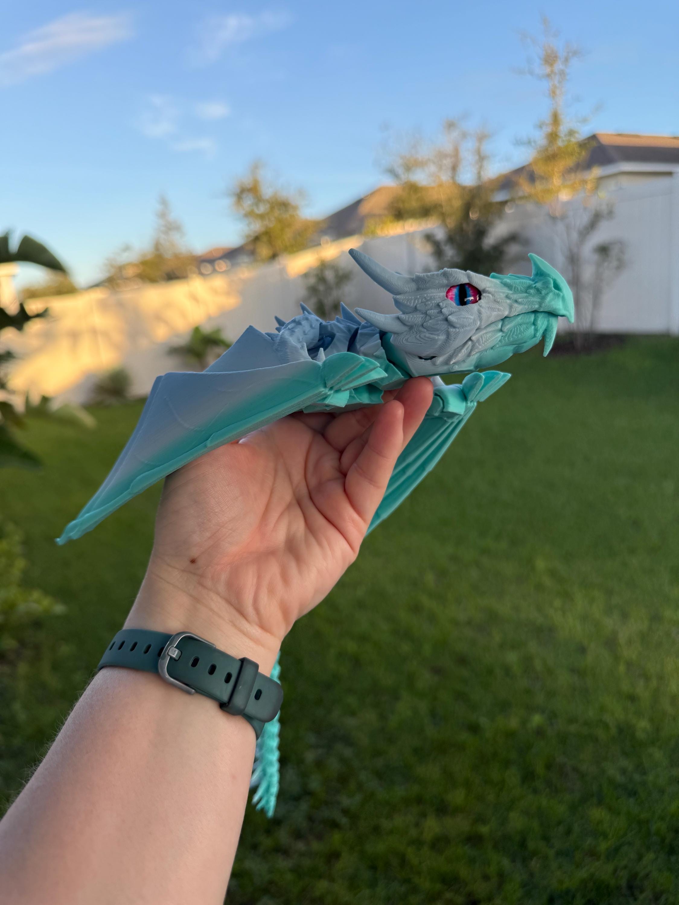 Fierce Wyvern Dragon 3D Print Articulating Customizable You Choose Color-Create Fantasy Crafts