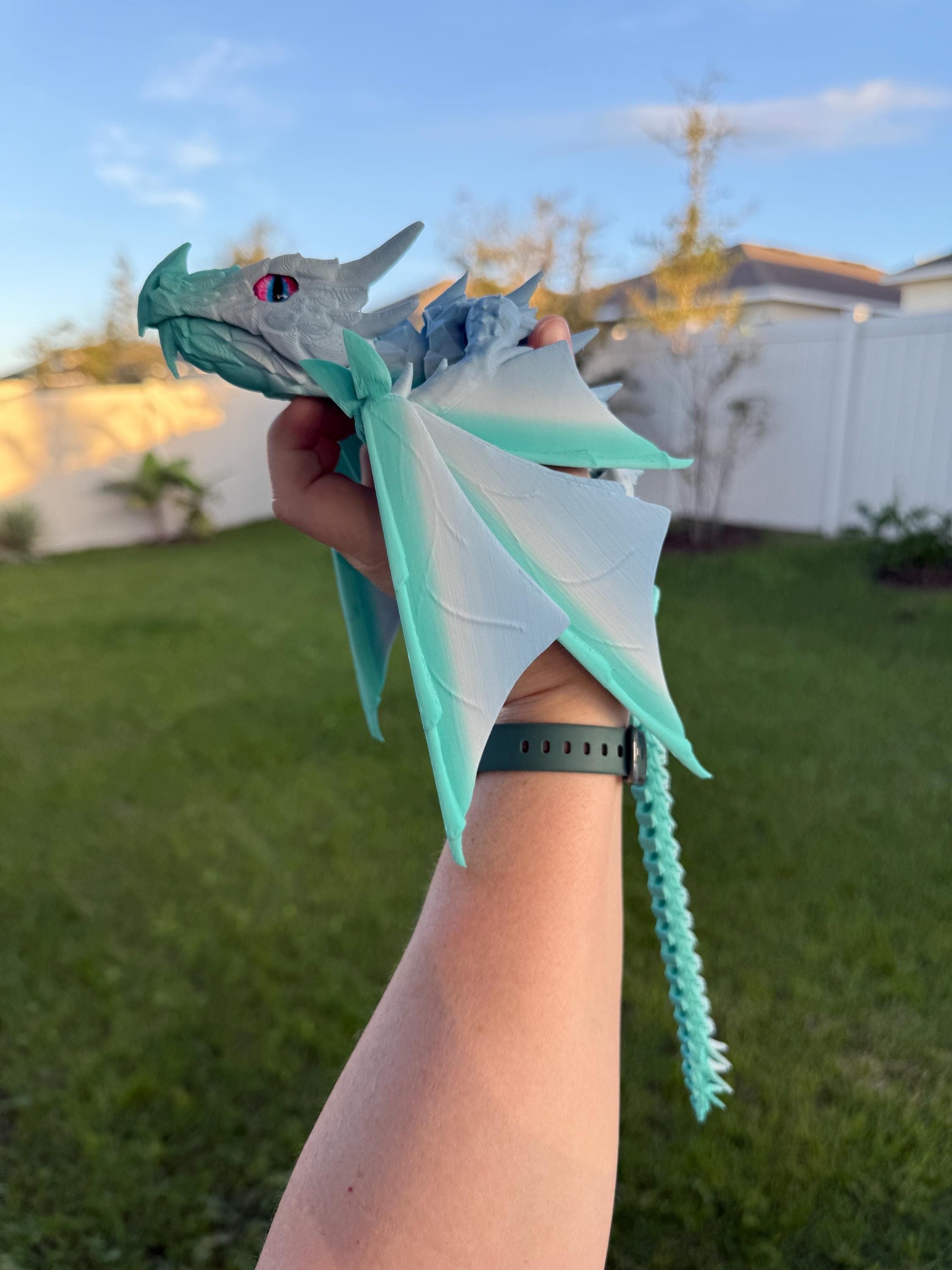 Fierce Wyvern Dragon 3D Print Articulating Customizable You Choose Color-Create Fantasy Crafts