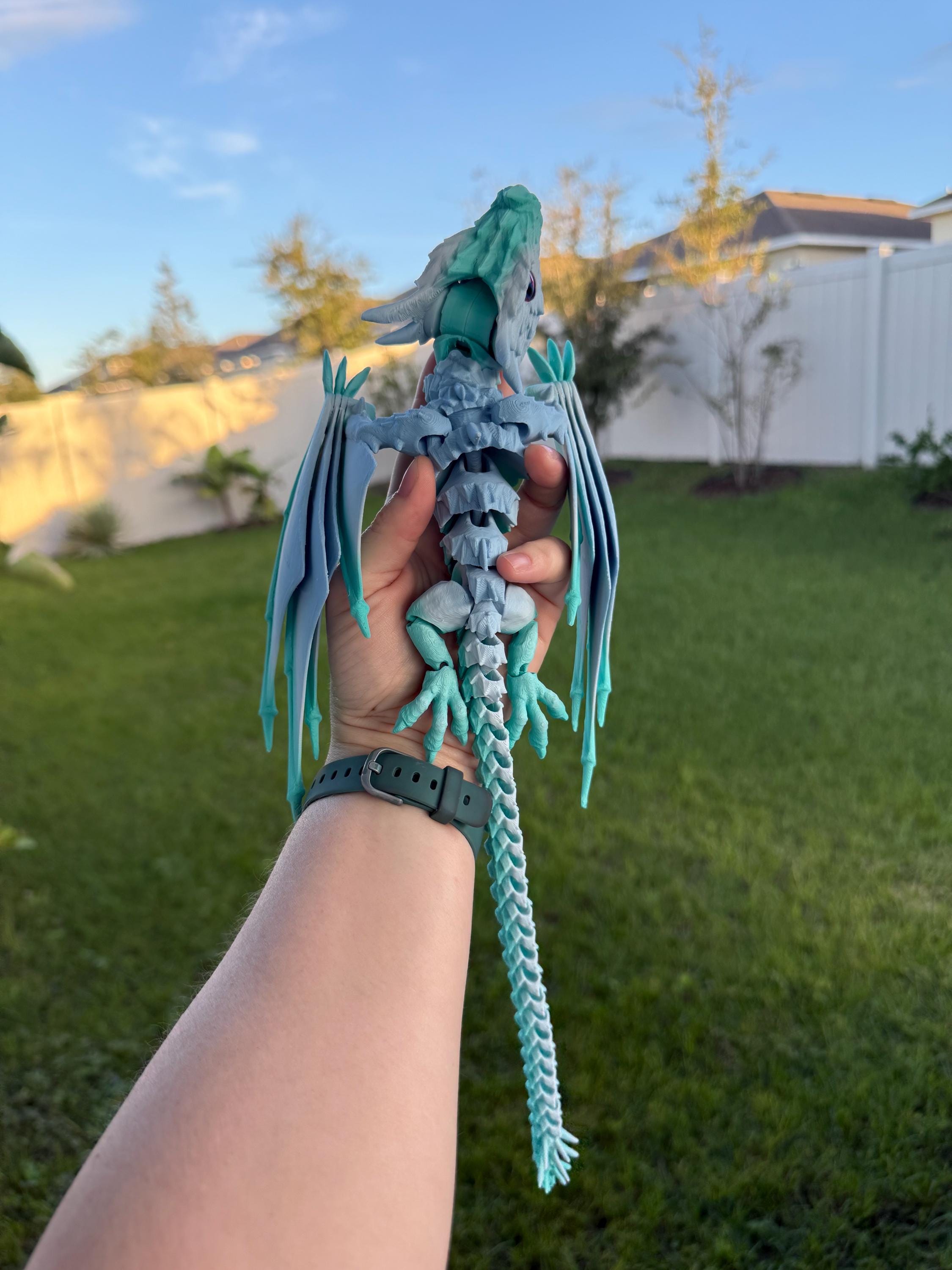 Fierce Wyvern Dragon 3D Print Articulating Customizable You Choose Color-Create Fantasy Crafts