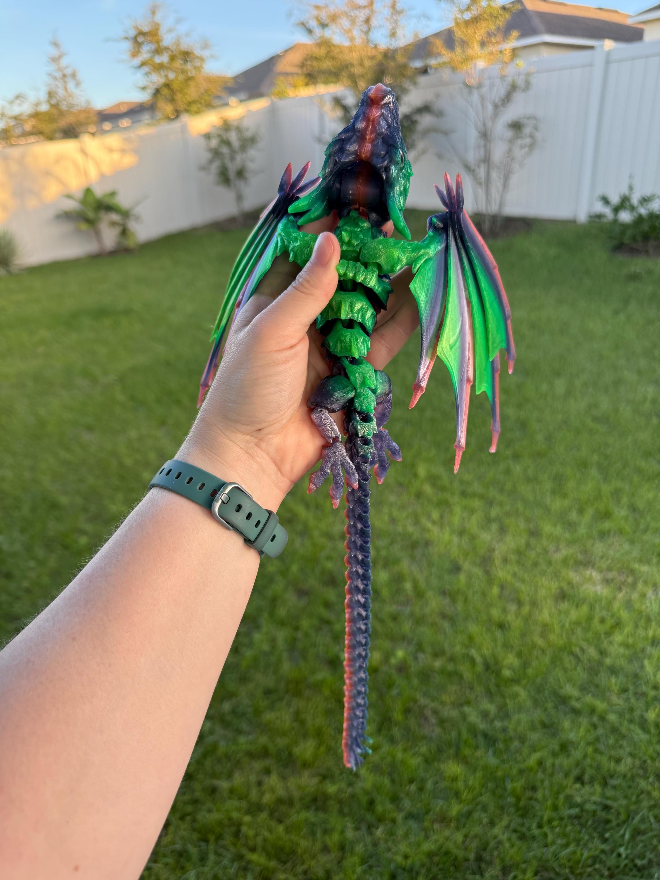 Fierce Wyvern Dragon 3D Print Articulating Customizable You Choose Color-Create Fantasy Crafts