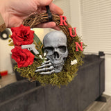 Skull Rose and Mouse 6 inch Wreath Dark Romance Bookshelf Decor-Create Fantasy Crafts