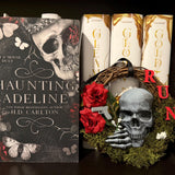 Skull Rose and Mouse 6 inch Wreath Dark Romance Bookshelf Decor-Create Fantasy Crafts