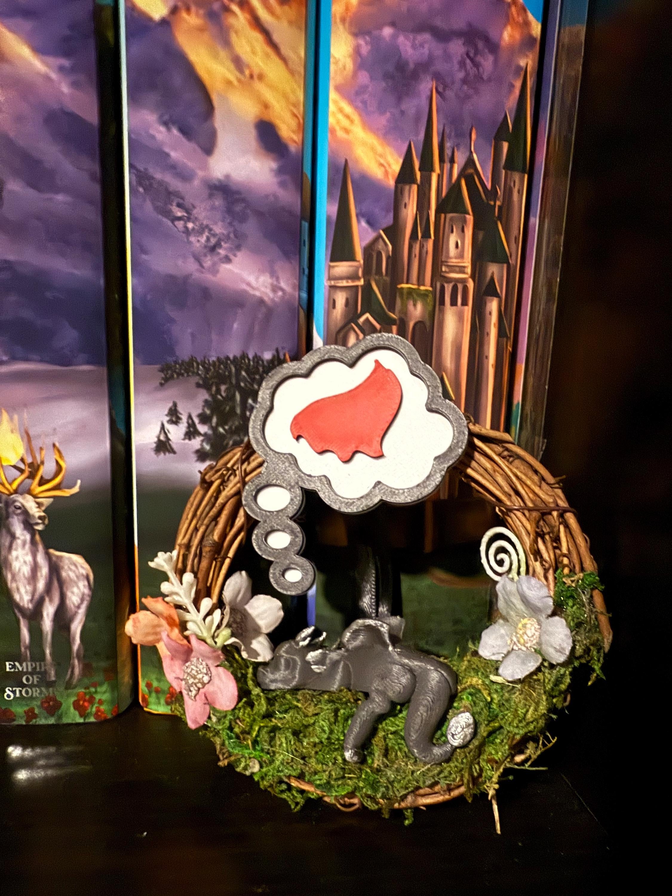 Sleeping Dragon Decorative Mini Wreaths - Customizable-Create Fantasy Crafts
