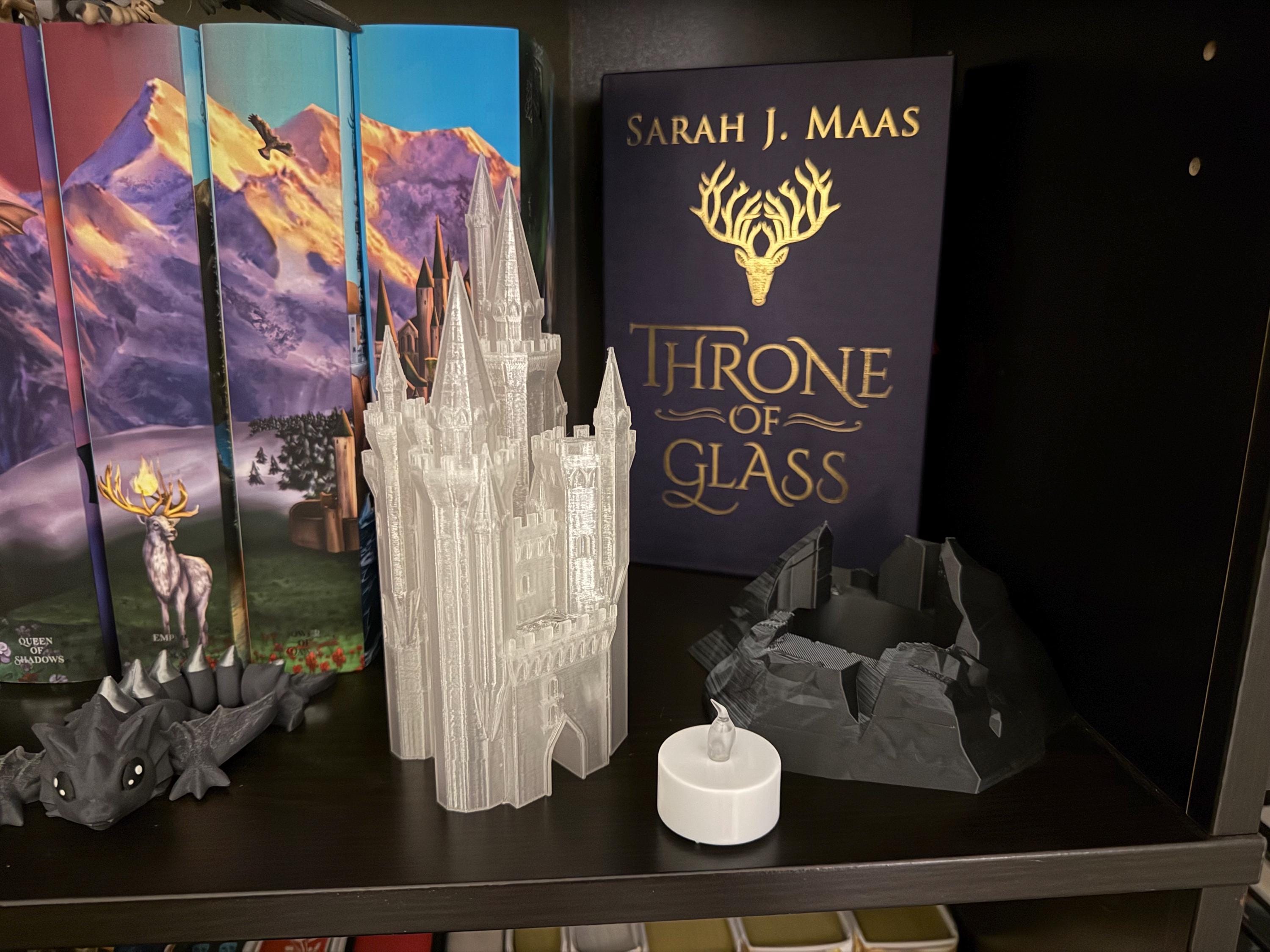 Glass Palace Tea Light Lamp - 3D Printed PLA Translucent Plastic - Bookshelf Decor-Create Fantasy Crafts