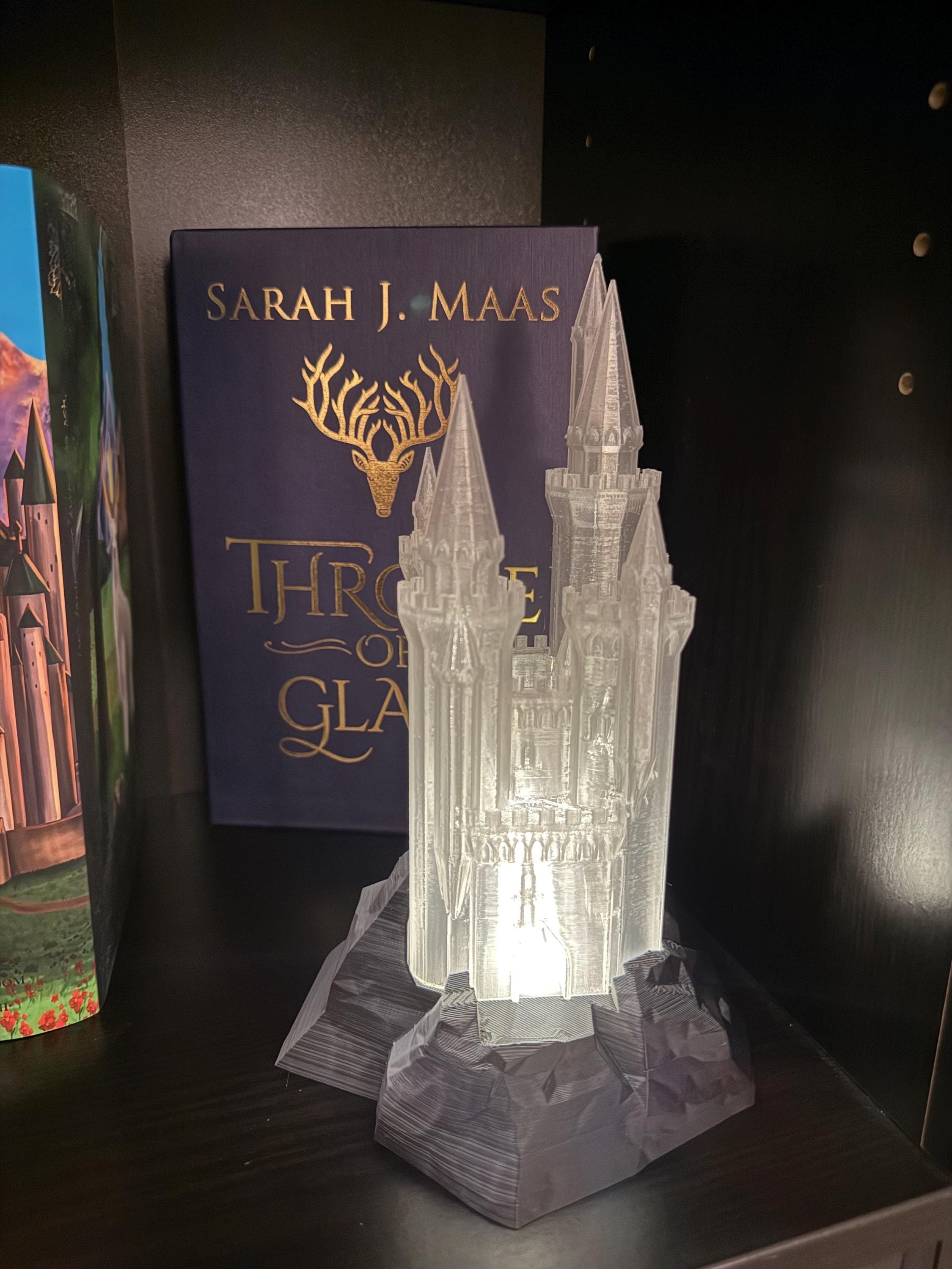 Glass Palace Tea Light Lamp - 3D Printed PLA Translucent Plastic - Bookshelf Decor-Create Fantasy Crafts