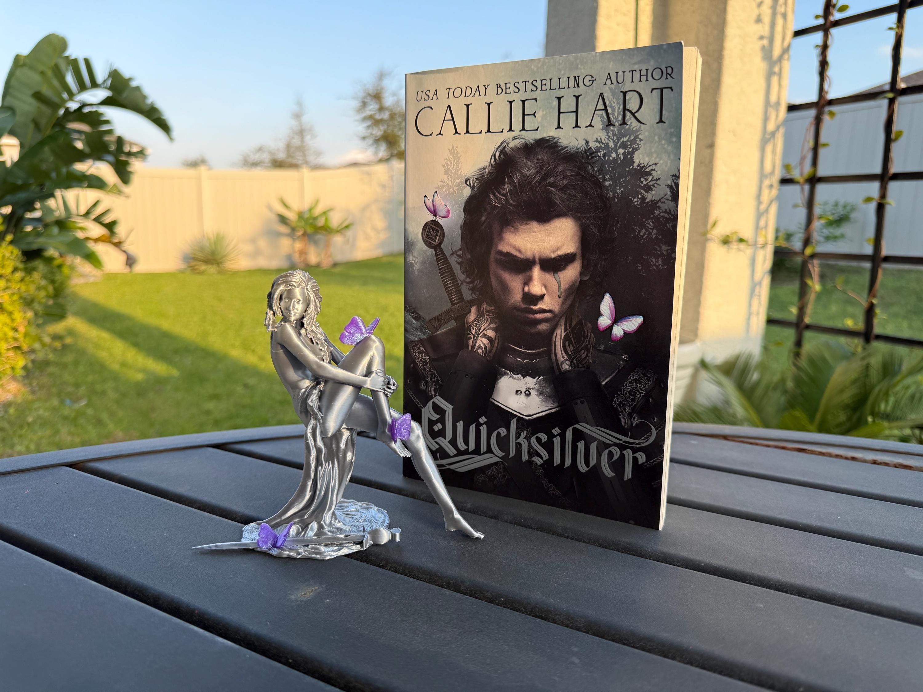 Silver Alchemist Statue 3D Printed Bookshelf Decor Bookish Merch-Create Fantasy Crafts