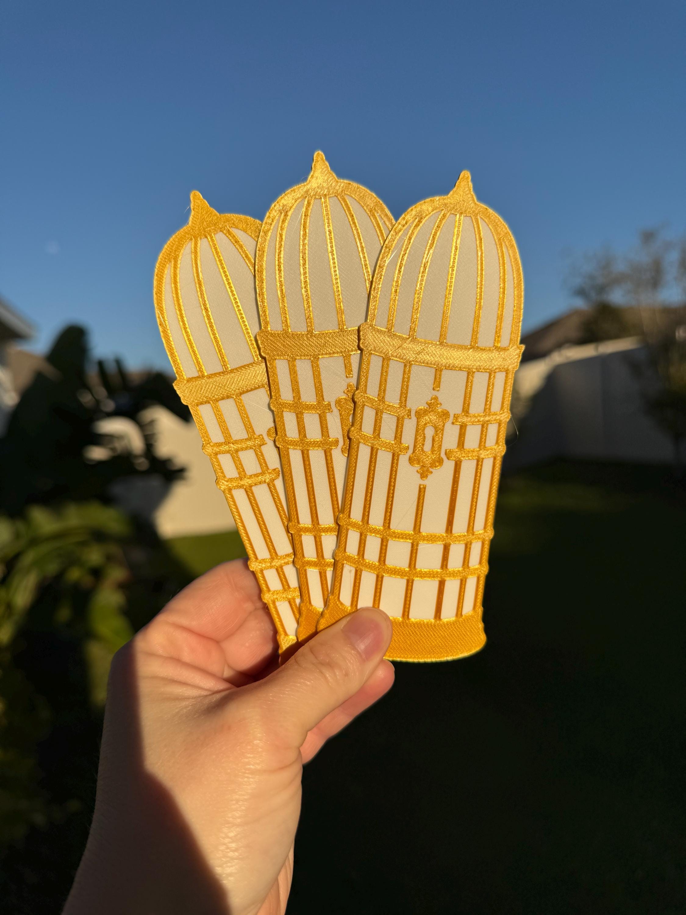 3D Printed Golden Touched Bookmarks - Made with HueForge-Create Fantasy Crafts