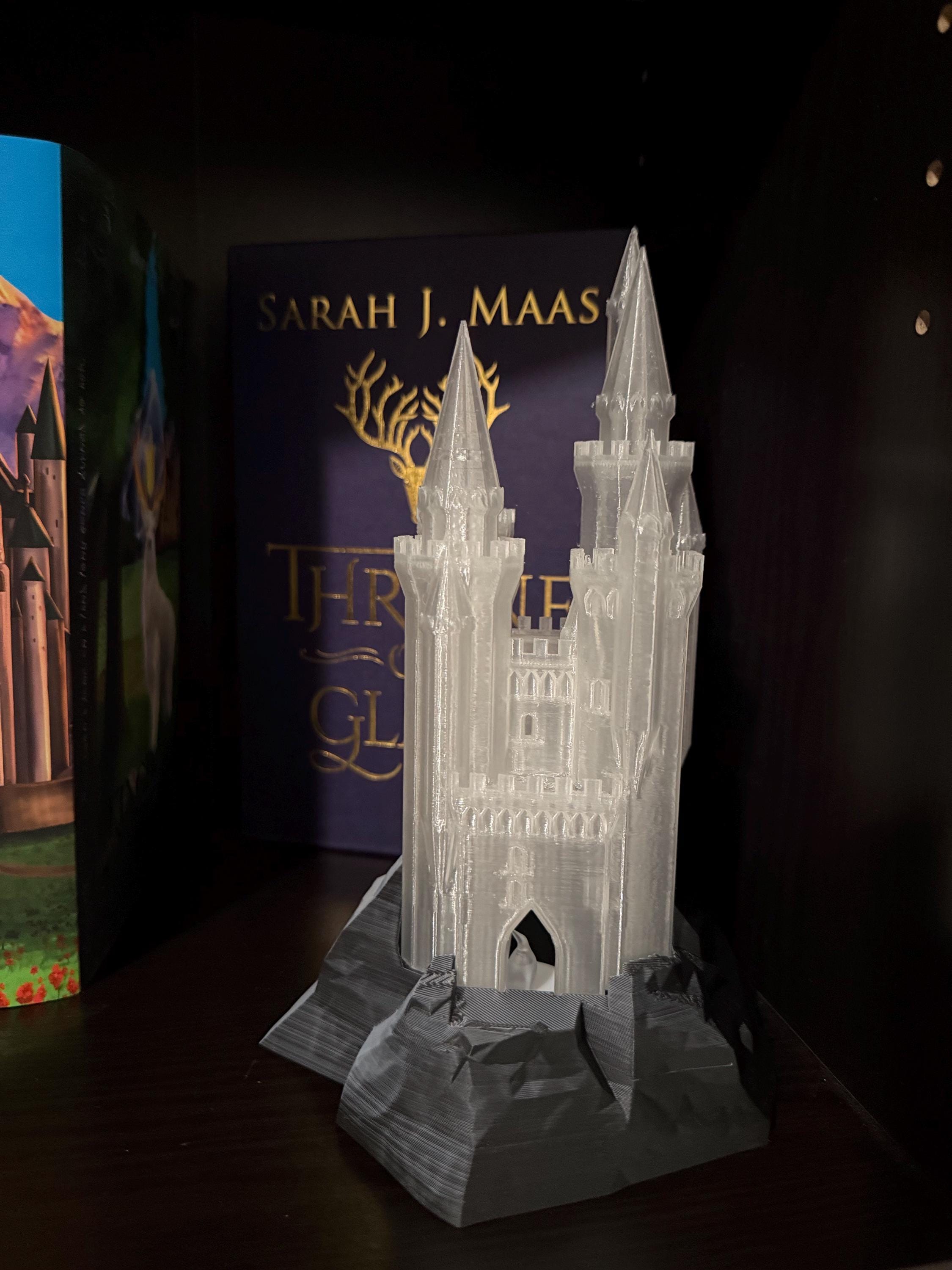 Glass Palace Tea Light Lamp - 3D Printed PLA Translucent Plastic - Bookshelf Decor-Create Fantasy Crafts