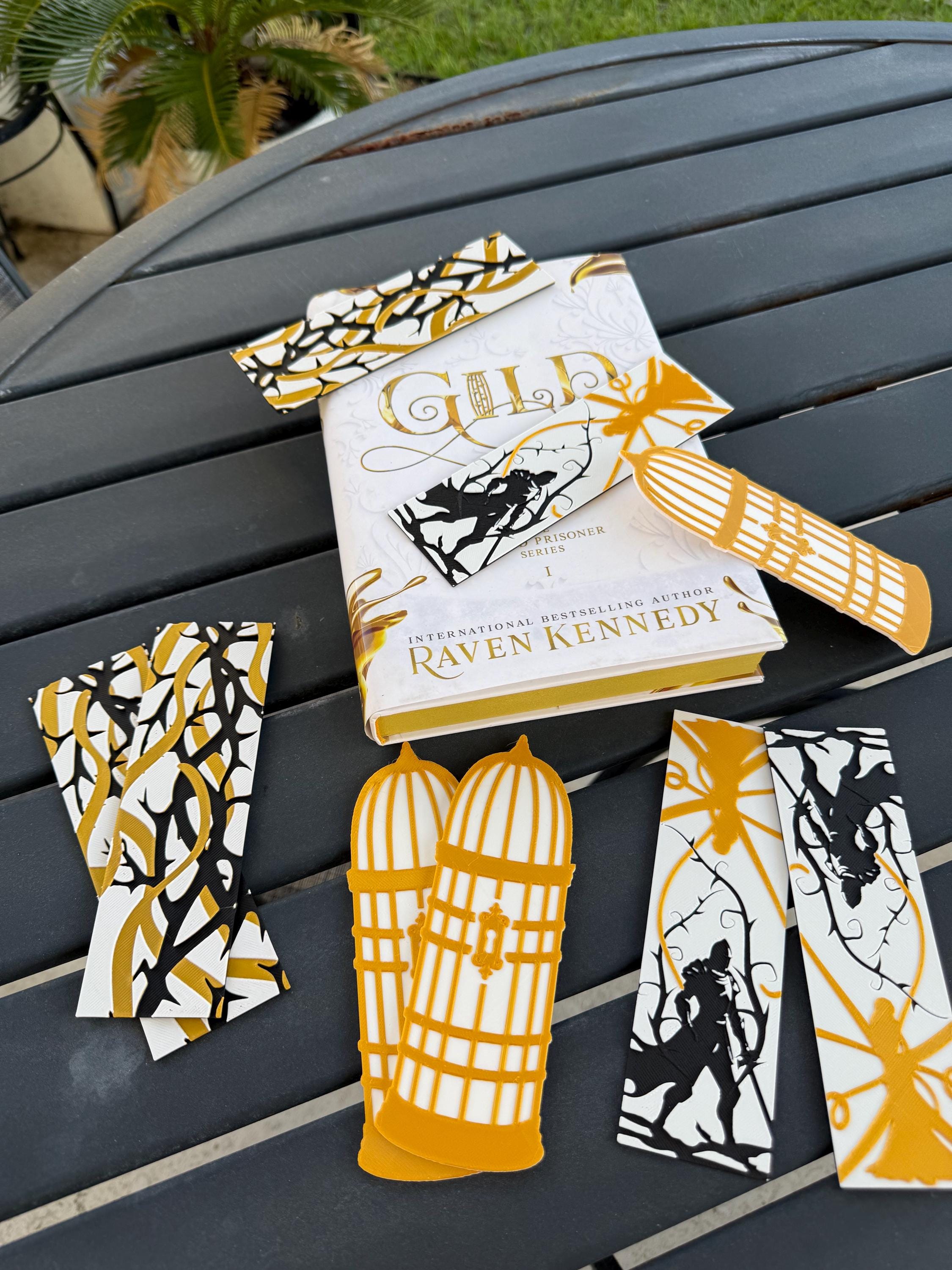 3D Printed Golden Touched Bookmarks - Made with HueForge-Create Fantasy Crafts