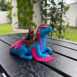 Dungeon Dragon and Cat | Figurine Home Decor Bookshelf Decor