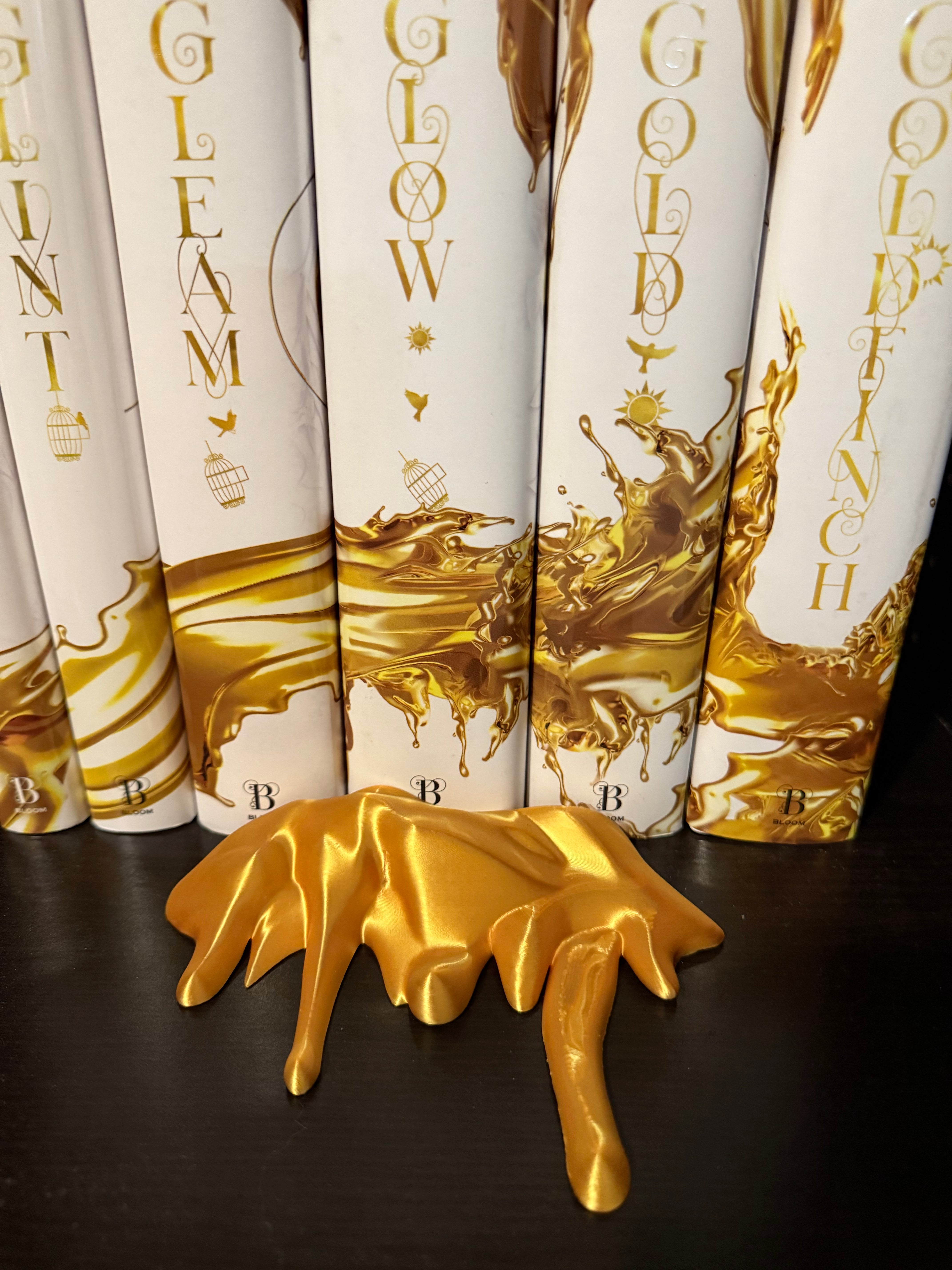 Gold Drip insert - Bookshelf Decor Bookish Merch-Create Fantasy Crafts