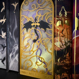 Dragon Lightning Storm Tealight Book Nook 3D Printed Bookshelf Decor