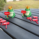 Crowned Frog Bookshelf Decor Interchangeable Signs
