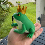 Crowned Frog Bookshelf Decor