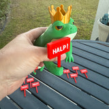 Crowned Frog Bookshelf Decor Interchangeable Signs