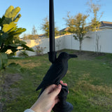 Raven Candle Stick Holder with Candle