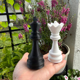 King and Queen Chess Pieces | Bookshelf Decor