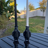 Raven Candle Stick Holder with Candle