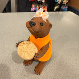 Cute Standing Otter Holding Bread - 3d printed - Bookshelf Decor