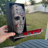 Hockey Mask Slasher Nook | Horror Decor