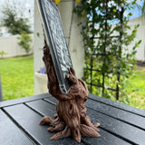 Haunted Tree Kindle Stand | Bookshelf Decor Hand Painted Gothic Horror
