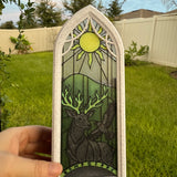 Gothic Window Tealight Book Nook | Stag and Hawk | Bookshelf Decor