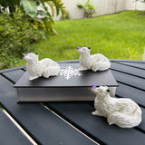 White Fox with Purple Butterfly | Bookshelf decor