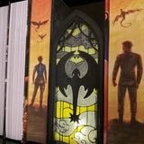 Gothic Window Tealight Book Nook | Dragon Clouds | Bookshelf Decor