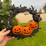 Pumpkin Kitty Wreath
