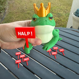 Crowned Frog Bookshelf Decor Interchangeable Signs