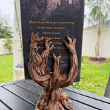 Haunted Tree Bookshelf Decor Hand Painted Gothic Horror 3d printed