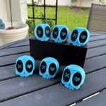 Glow Blue Skull Bookshelf Decor-Create Fantasy Crafts