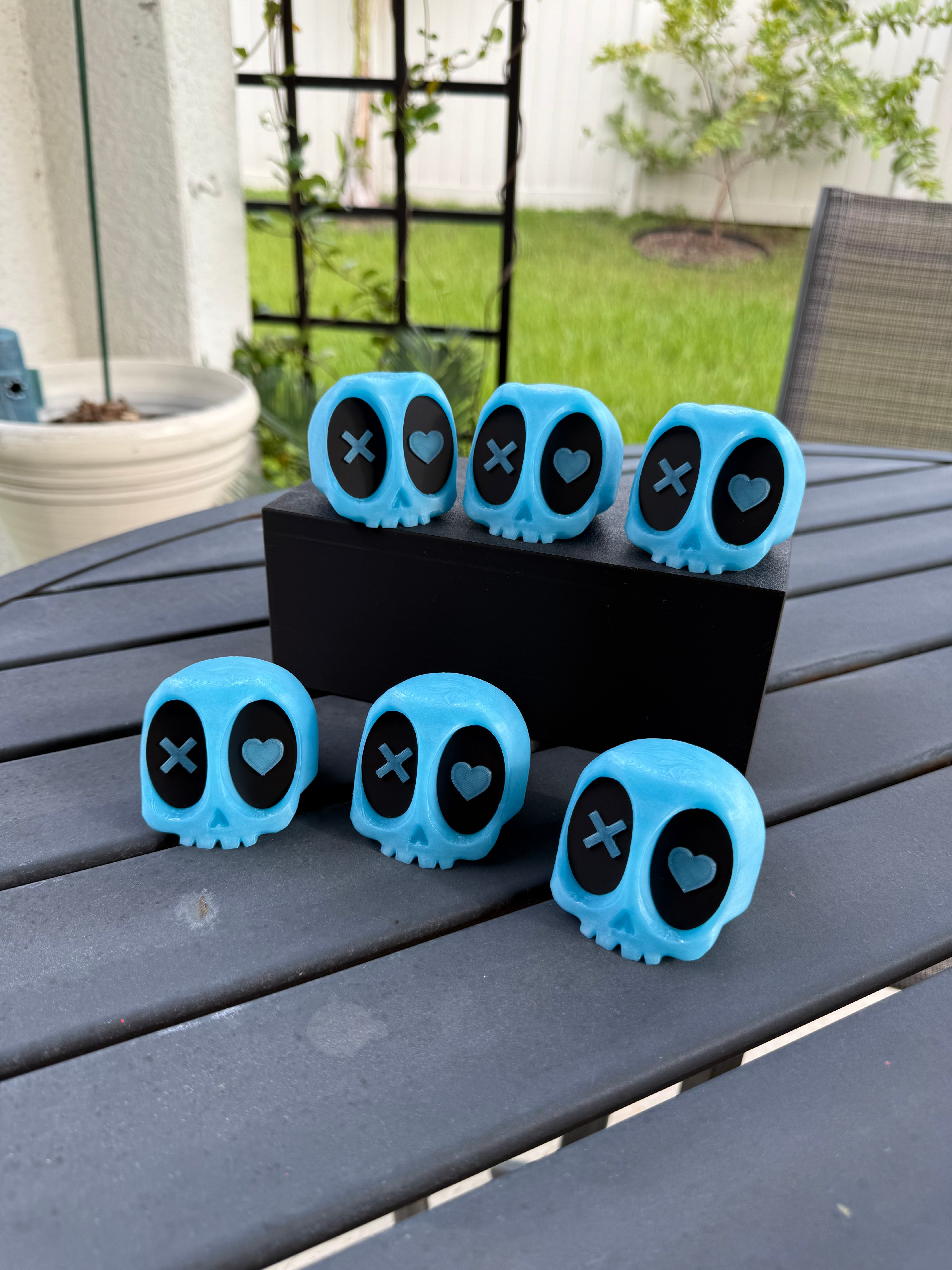 Glow Blue Skull Bookshelf Decor-Create Fantasy Crafts