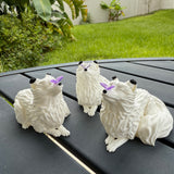 White Fox with Purple Butterfly | Bookshelf decor