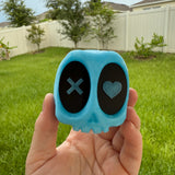 Glow Blue Skull Bookshelf Decor-Create Fantasy Crafts