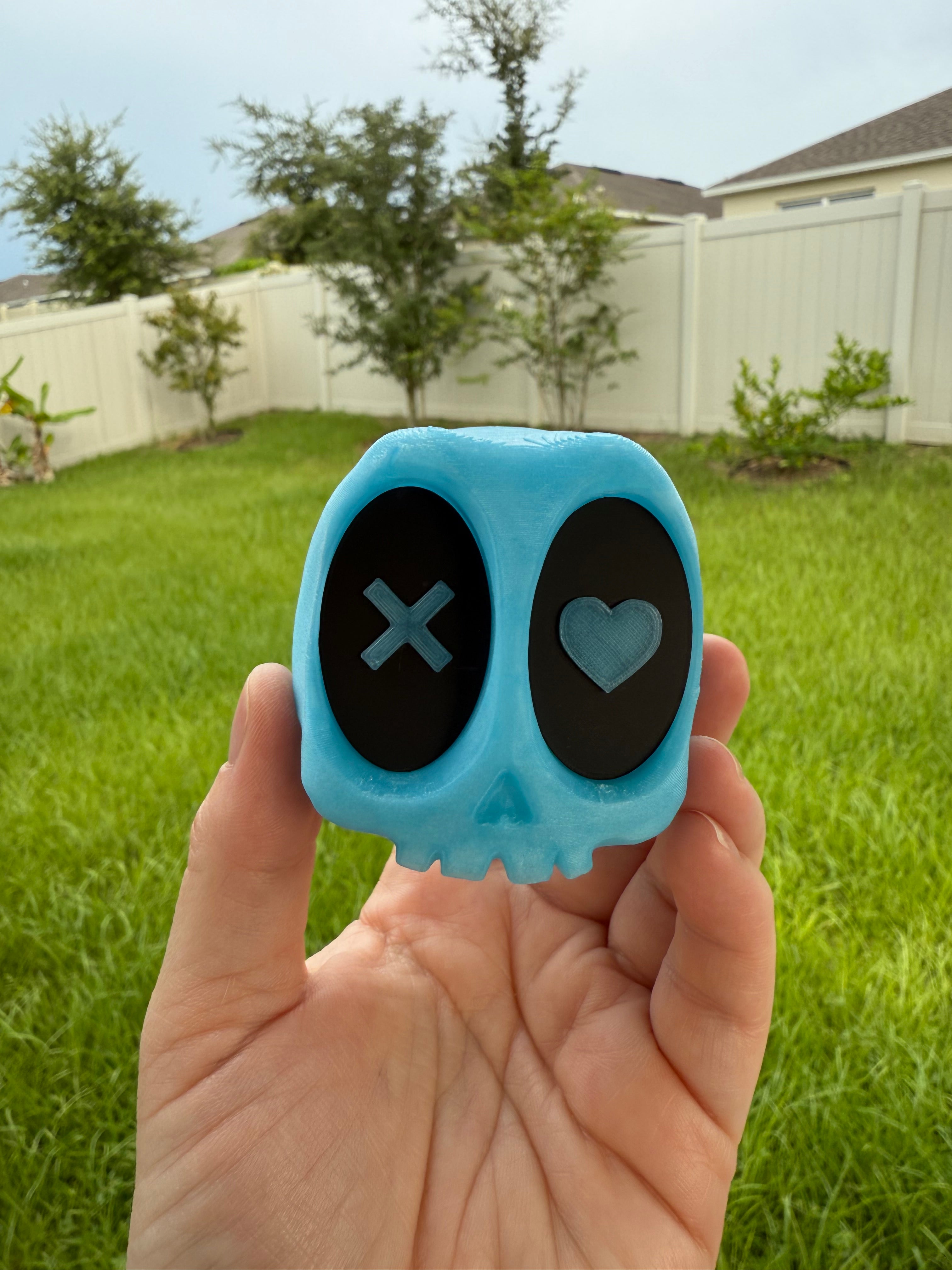 Glow Blue Skull Bookshelf Decor-Create Fantasy Crafts