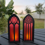 Gothic Window Tealight Book Nook | Cathedral | Bookshelf Decor