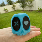 Glow Blue Skull Bookshelf Decor-Create Fantasy Crafts