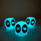 Glow Blue Skull Bookshelf Decor-Create Fantasy Crafts