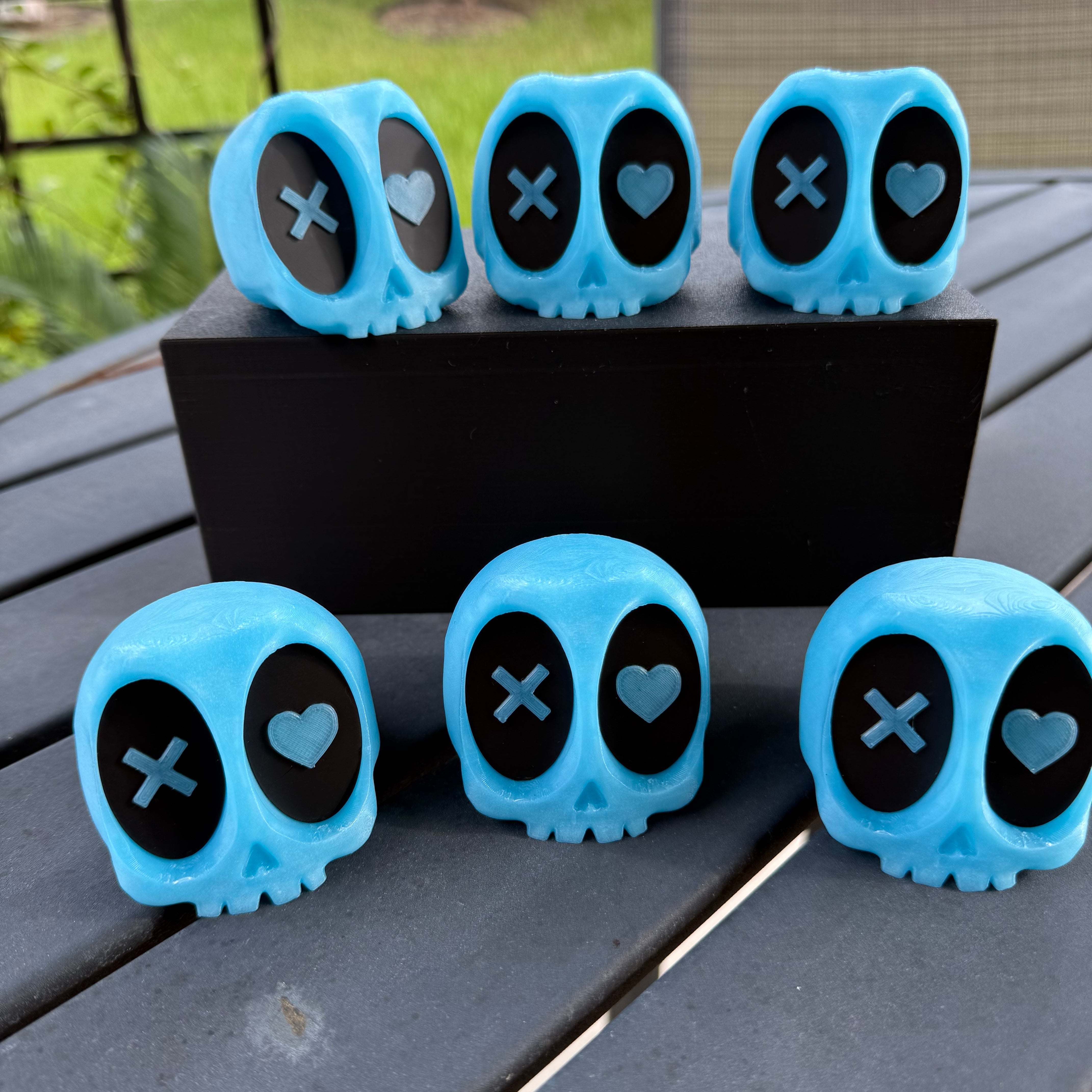 Glow Blue Skull Bookshelf Decor-Create Fantasy Crafts