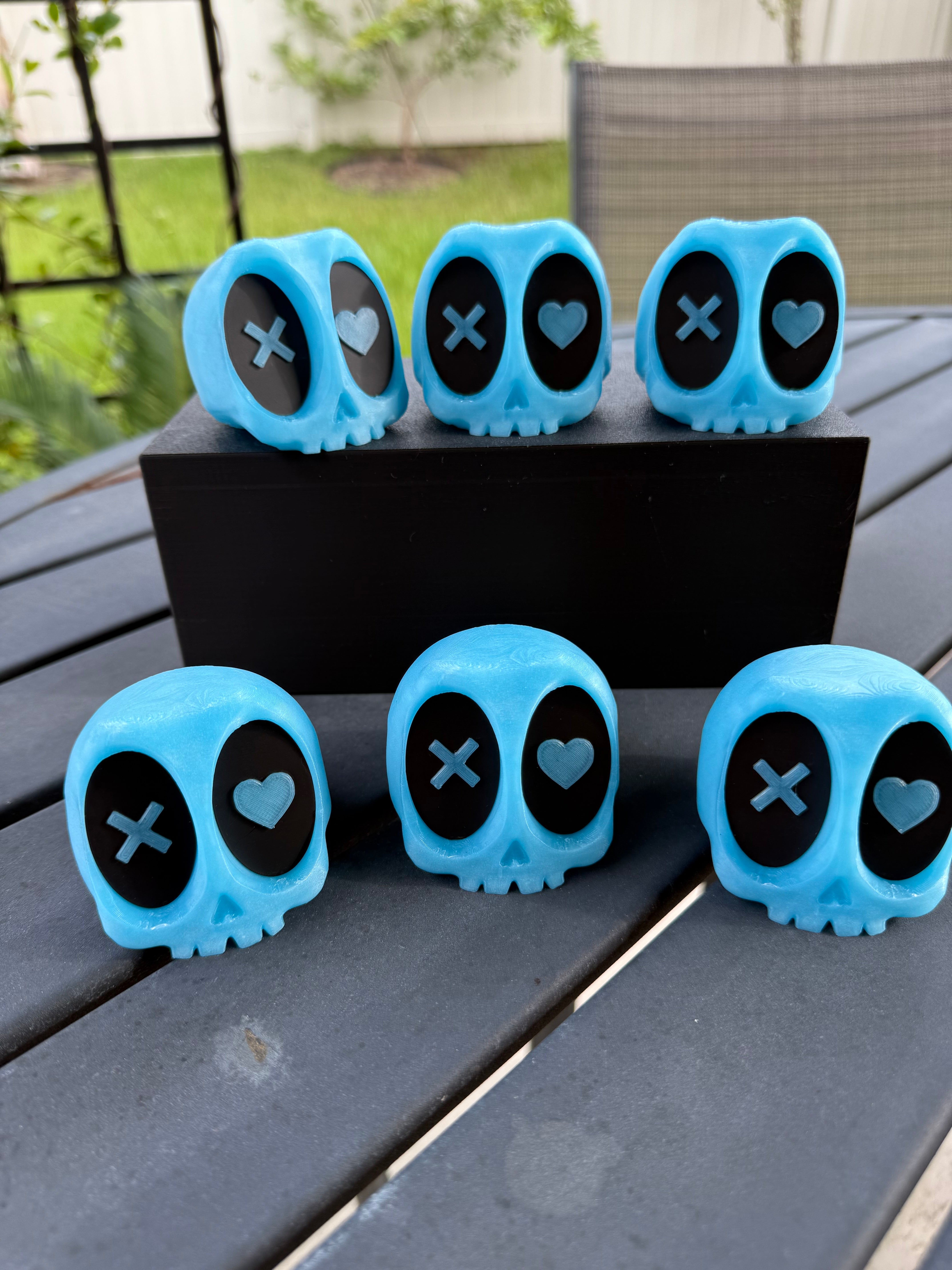 Glow Blue Skull Bookshelf Decor-Create Fantasy Crafts