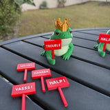 Crowned Frog Bookshelf Decor Interchangeable Signs