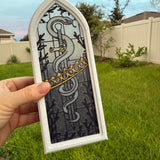 Gothic Window Tealight Book Nook | Snake and Crown | Bookshelf Decor