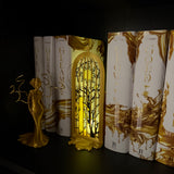 Golden Girl Tealight Book Nook | Bookshelf Decor