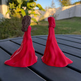 Cloaked Female Bookshelf Decor Bookish Merch - Customizable Colors