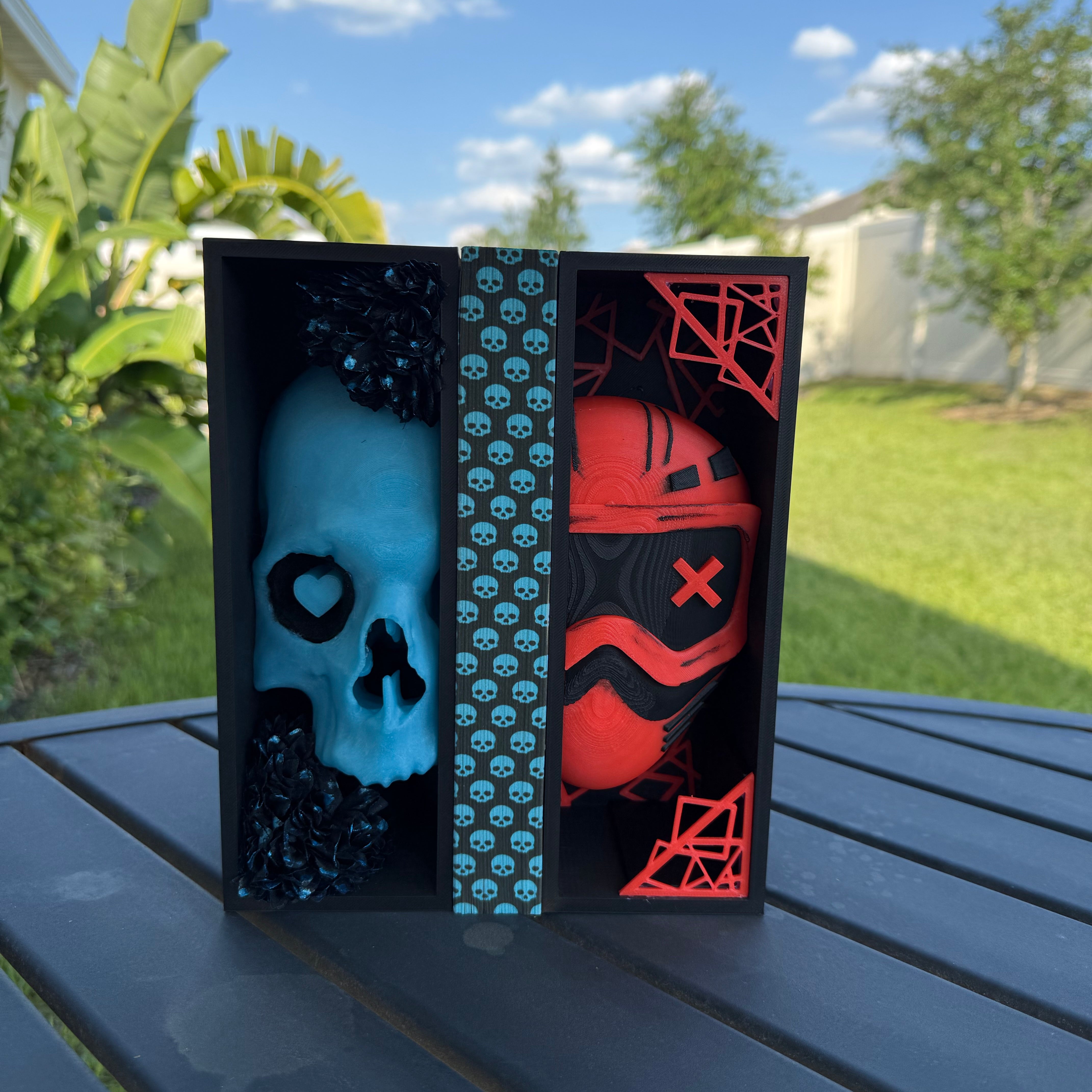 Mask and Skull Book Nook set | Bookish Merch | Bookshelf Decor | Dark Romance-Create Fantasy Crafts