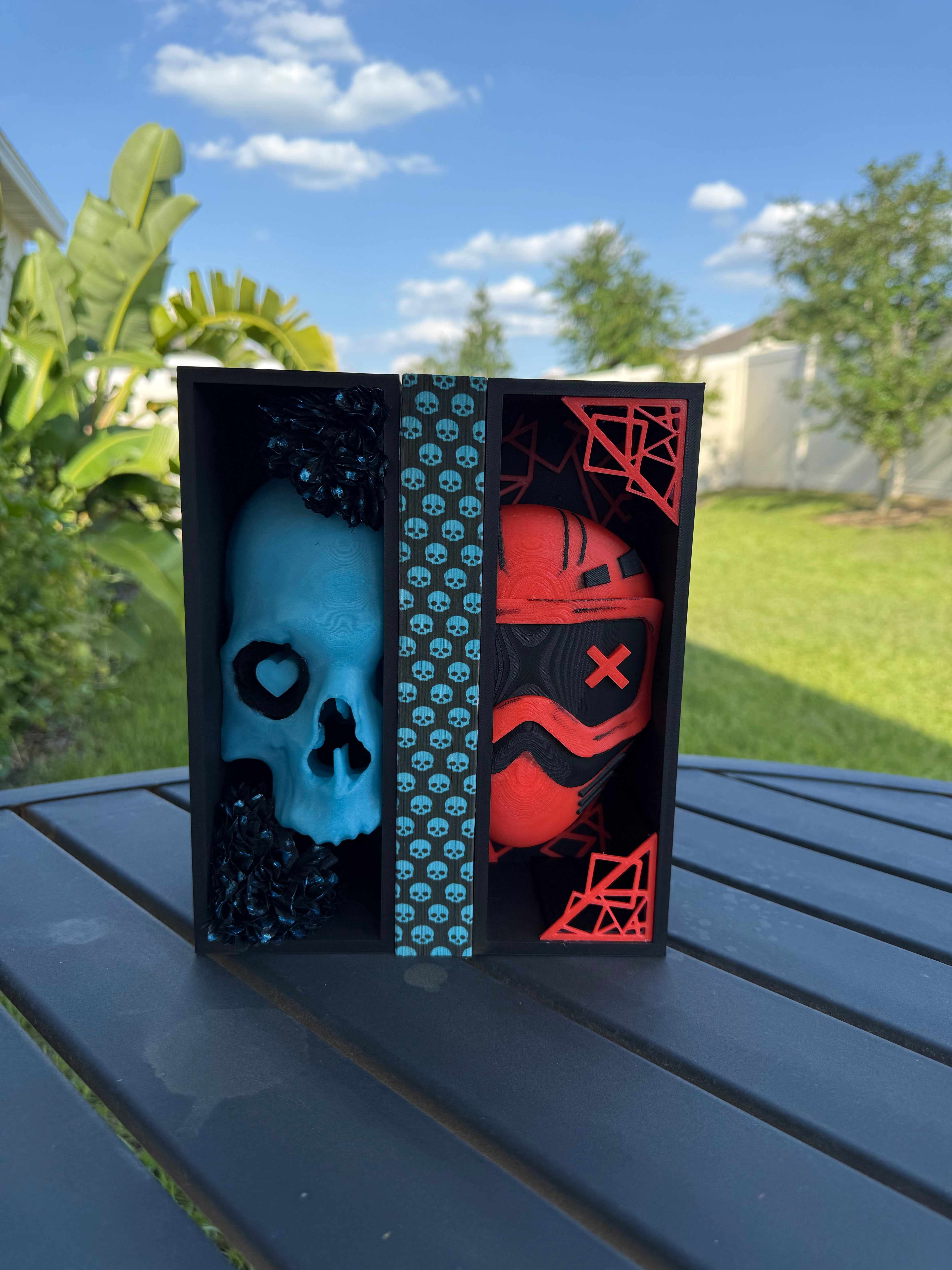 Mask and Skull Book Nook set | Bookish Merch | Bookshelf Decor | Dark Romance-Create Fantasy Crafts