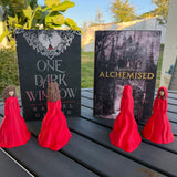 Cloaked Female Bookshelf Decor Bookish Merch - Customizable Colors