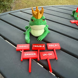 Crowned Frog Bookshelf Decor Interchangeable Signs