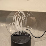 Call me Ghost - Light Up Laser Engraved Acrylic Decor-Create Fantasy Crafts